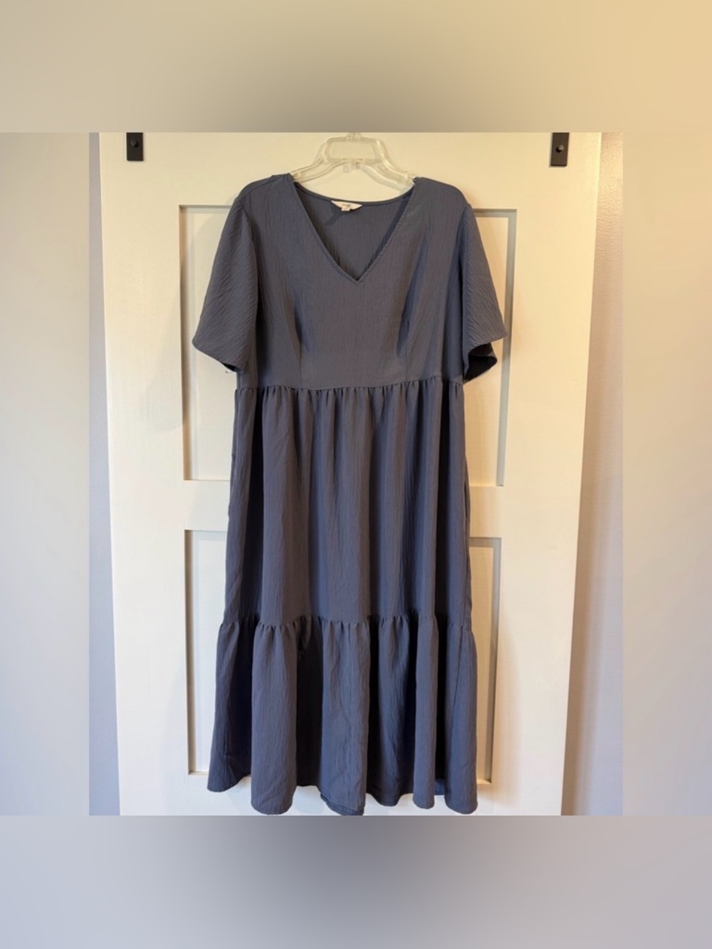 Time and Tru Gray Tiered Dress Women’s XL